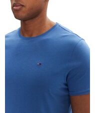 TOMMY HILFIGER TH JEANS Camiseta de algod&oacute;n de corte entallado clima azul - camiseta - 3