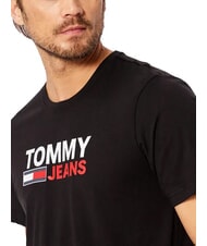 TOMMY HILFIGER TH JEANS Camiseta de manga corta con estampado negro - camiseta - 3
