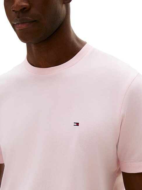 TH JEANS Camiseta de algod&oacute;n de corte entallado rosa precioso - camiseta