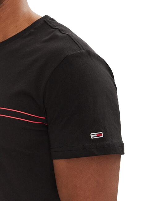 TH JEANS Camiseta con estampado gr&aacute;fico negro - camiseta