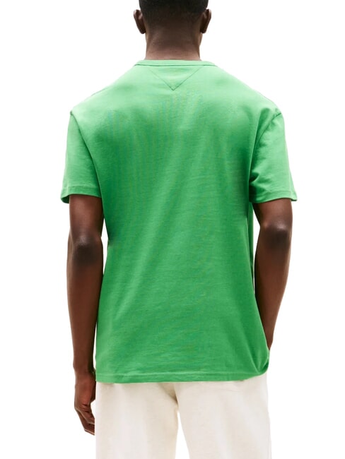 TH JEANS Camiseta de manga corta con logo bordado verde costero - camiseta