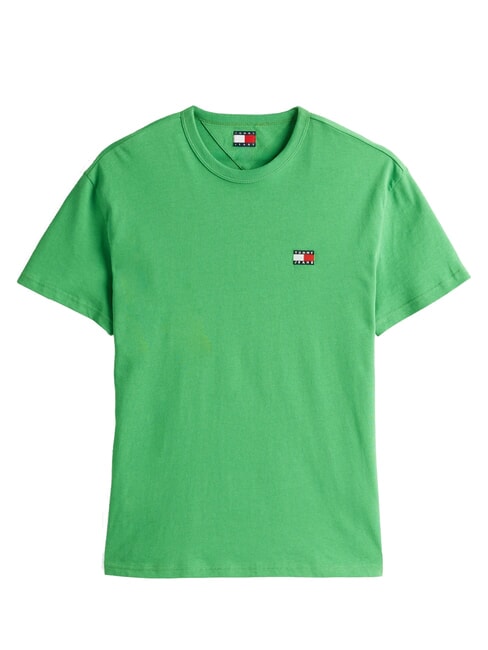 TH JEANS Camiseta de manga corta con logo bordado verde costero - camiseta