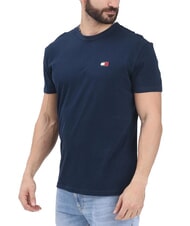 TOMMY HILFIGER TH JEANS Camiseta de manga corta con logo bordado Marina de noche oscura - camiseta - 3
