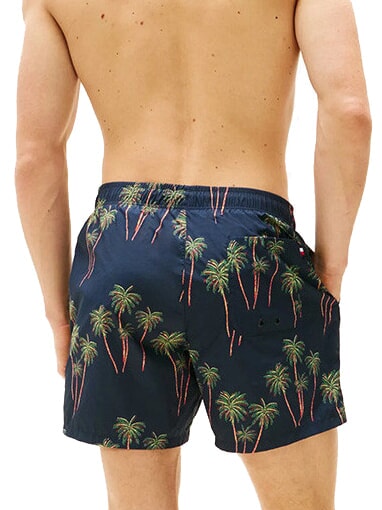 TH Disfraz de boxeador estampado palmera tr&oacute;pico aop desierto cielo - Trajes de ba&ntilde;o