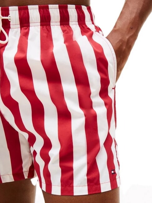 TH Disfraz de boxeador estampado Raya atrevida de color rojo medio - Trajes de ba&ntilde;o