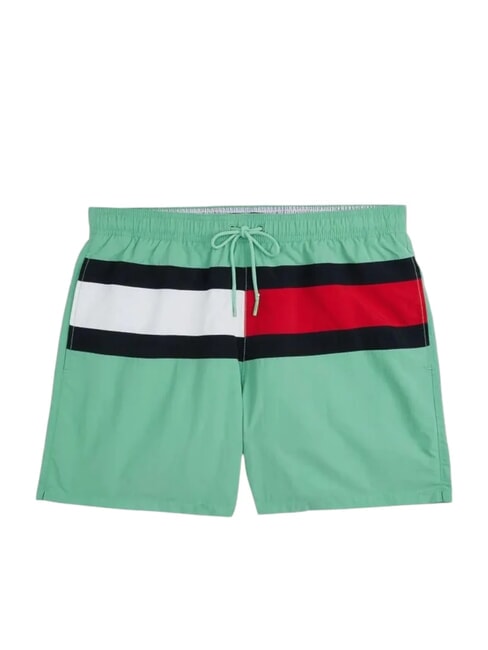 TH Shorts de ba&ntilde;o con el logotipo de la bandera Fuerte verde - Trajes de ba&ntilde;o