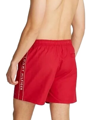 TH Ba&ntilde;ador tipo b&oacute;xer con logo lateral rojo medio - Trajes de ba&ntilde;o