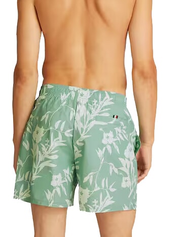 TH Disfraz de boxeador estampado Cuadr&iacute;cula de logotipo difusa verde AOP - Trajes de ba&ntilde;o