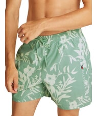 TOMMY HILFIGER TH Disfraz de boxeador estampado Cuadr&iacute;cula de logotipo difusa verde AOP - Trajes de ba&ntilde;o - 3