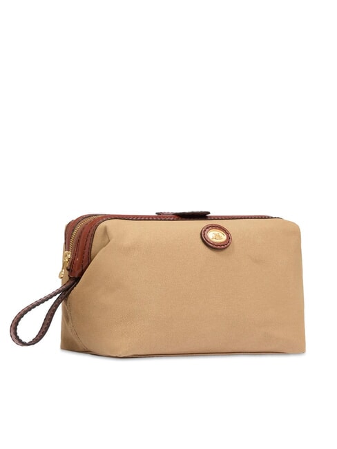 STORY Estuche de belleza de lona y cuero natural/marr&oacute;n abb. oro - Neceser