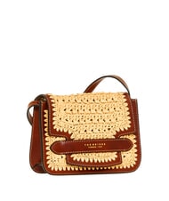 THE BRIDGE LUCREZIA Bolso bandolera de piel y rafia BROWN - Bolsos Mujer - 2