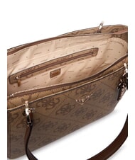 GUESS NOELLE 2 Bolso de hombro con estampado del logotipo 4G logotipo de caf&eacute; con leche / marr&oacute;n - Bolsos Mujer - 4