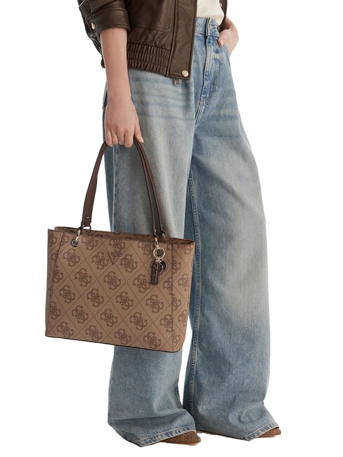 NOELLE 2 Bolso de hombro con estampado del logotipo 4G logotipo de caf&eacute; con leche / marr&oacute;n - Bolsos Mujer