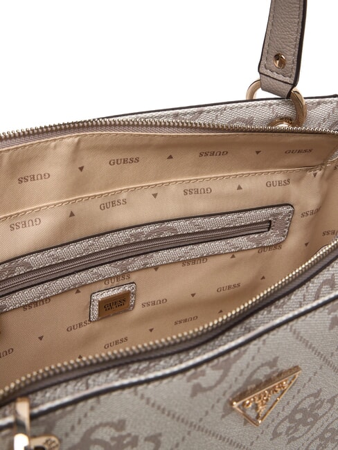 NOELLE 2 Bolso de hombro con estampado del logotipo 4G logotipo de color topo oscuro - Bolsos Mujer