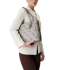 GUESS NOELLE 2 Bolso de hombro con estampado del logotipo 4G logotipo de color topo oscuro - Bolsos Mujer - 5