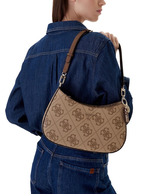 NOELLE 2 Bolso de hombro con estampado del logotipo 4G logotipo de caf&eacute; con leche / marr&oacute;n - Bolsos Mujer