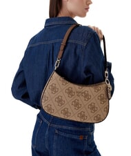 GUESS NOELLE 2 Bolso de hombro con estampado del logotipo 4G logotipo de caf&eacute; con leche / marr&oacute;n - Bolsos Mujer - 5