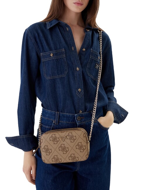 NOELLE 2 Mini bolso de hombro para c&aacute;mara logotipo de caf&eacute; con leche / marr&oacute;n - Bolsos Mujer