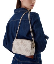 GUESS NOELLE 2 Mini bolso de hombro para c&aacute;mara logotipo de color topo oscuro - Bolsos Mujer - 5