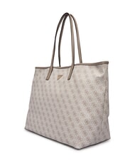 GUESS ECO VICTTORIA Bolso de hombro logotipo de color topo oscuro - Bolsos Mujer - 2