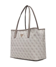 GUESS VICTTORIA 2 Bolso de hombro tipo shopper, con clutch logotipo de color topo oscuro - Bolsos Mujer - 3
