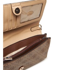 GUESS NOELLE 2 Mini bolso de hombro logotipo de caf&eacute; con leche / marr&oacute;n - Bolsos Mujer - 4