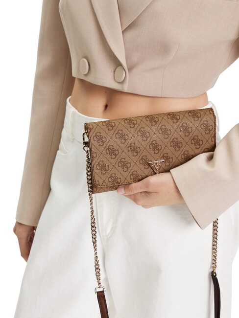 NOELLE 2 Mini bolso de hombro logotipo de caf&eacute; con leche / marr&oacute;n - Bolsos Mujer