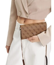 GUESS NOELLE 2 Mini bolso de hombro logotipo de caf&eacute; con leche / marr&oacute;n - Bolsos Mujer - 5