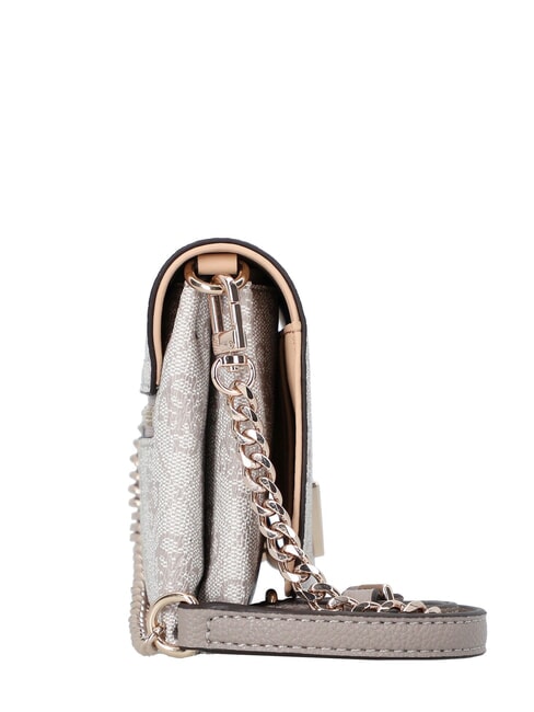 NOELLE 2 Mini bolso de hombro logotipo de color topo oscuro - Bolsos Mujer