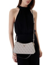 GUESS NOELLE 2 Bolso de hombro, bolso bandolera logotipo de color topo oscuro - Bolsos Mujer - 4