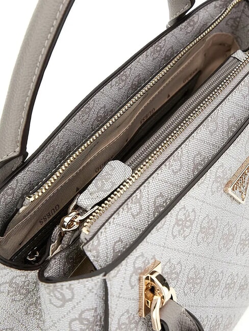 NOELLE 2 Bolso de mano, con bandolera logotipo de color topo oscuro - Bolsos Mujer