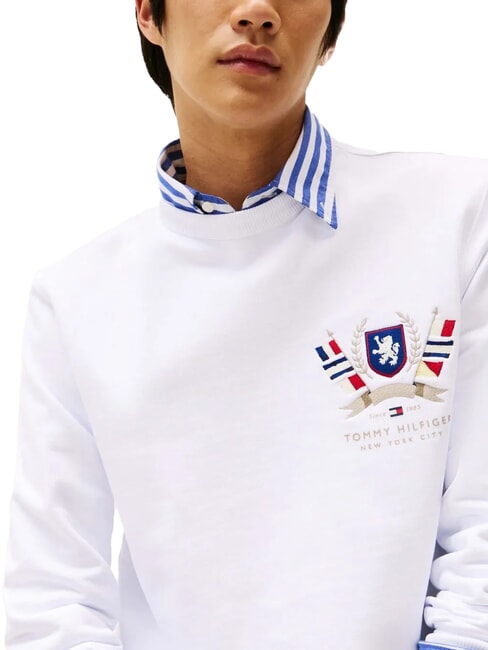 TH Sudadera de algod&oacute;n con cuello redondo y emblema blanco - Sudaderas