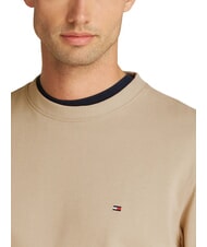 TOMMY HILFIGER TH Sudadera de algod&oacute;n con cuello redondo s&aacute;ndalo - Sudaderas - 3