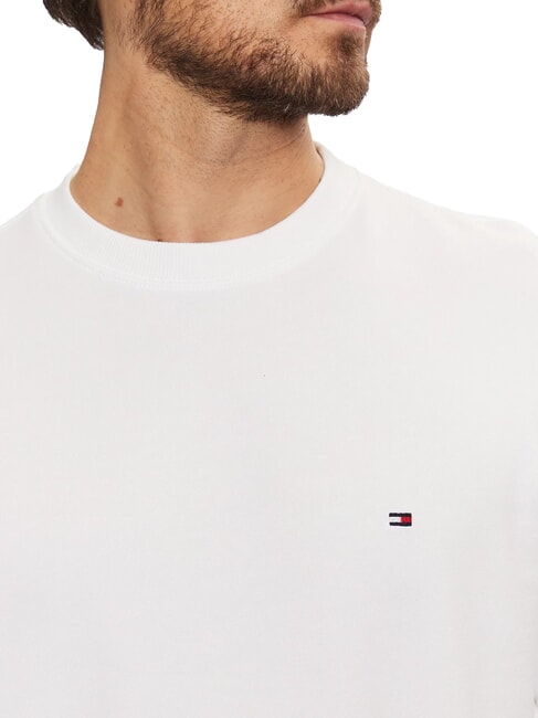 TH Sudadera de algod&oacute;n con cuello redondo blanco - Sudaderas