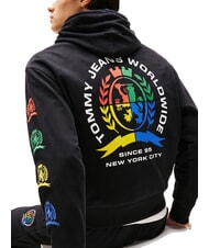 TOMMY HILFIGER TH JEANS Sudadera de algod&oacute;n con estampados negro - Sudaderas - 3