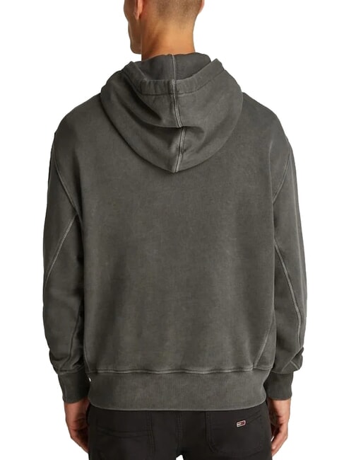 TH JEANS Sudadera con capucha y logotipo bordado negro - Sudaderas