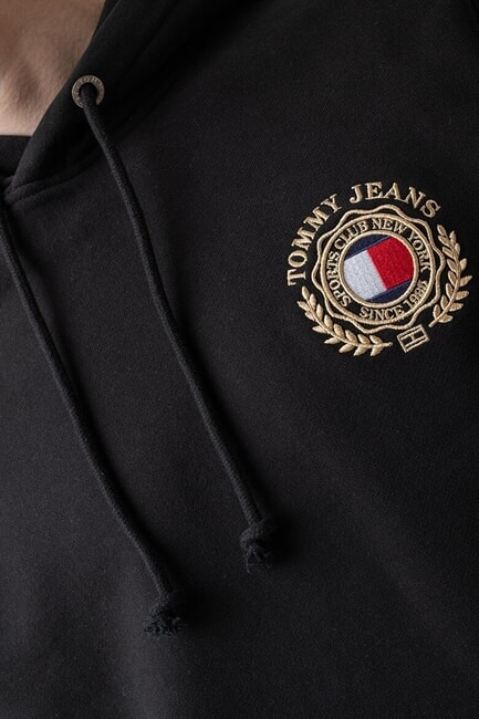 TH JEANS Sudadera con capucha y escudo negro - Sudaderas