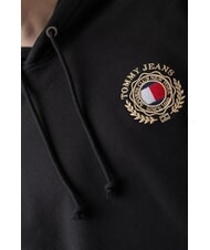 TOMMY HILFIGER TH JEANS Sudadera con capucha y escudo negro - Sudaderas - 3