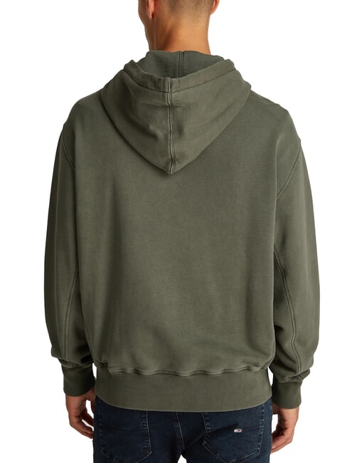 TH JEANS Sudadera con capucha y logotipo bordado verde fatiga - Sudaderas