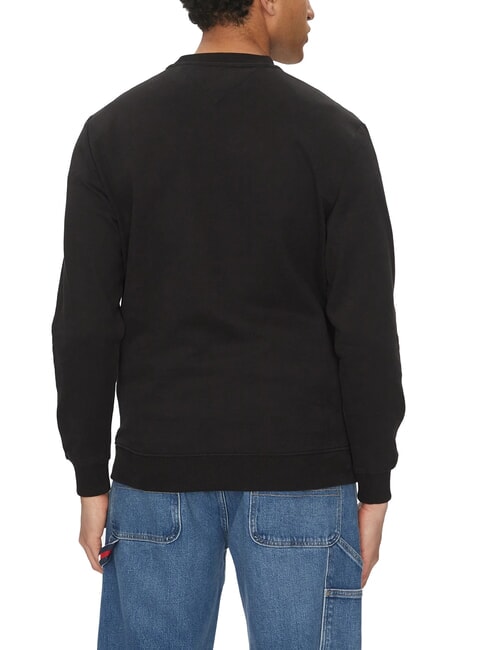 TH JEANS Sudadera de algod&oacute;n con cuello redondo negro - Sudaderas
