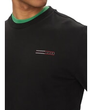 TOMMY HILFIGER TH JEANS Sudadera de algod&oacute;n con cuello redondo negro - Sudaderas - 3