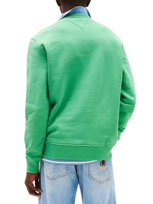 TH JEANS Sudadera de algod&oacute;n con cuello redondo verde costero - Sudaderas