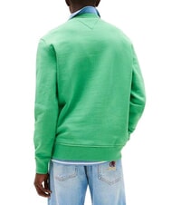 TOMMY HILFIGER TH JEANS Sudadera de algod&oacute;n con cuello redondo verde costero - Sudaderas - 2