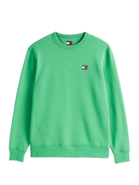 TH JEANS Sudadera de algod&oacute;n con cuello redondo verde costero - Sudaderas
