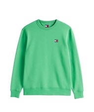 TOMMY HILFIGER TH JEANS Sudadera de algod&oacute;n con cuello redondo verde costero - Sudaderas - 3