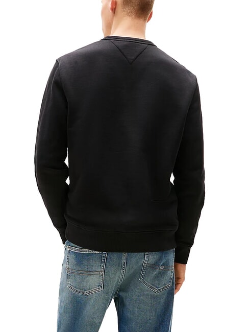 TH JEANS Sudadera de algod&oacute;n con cuello redondo negro - Sudaderas