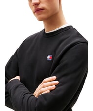 TOMMY HILFIGER TH JEANS Sudadera de algod&oacute;n con cuello redondo negro - Sudaderas - 3