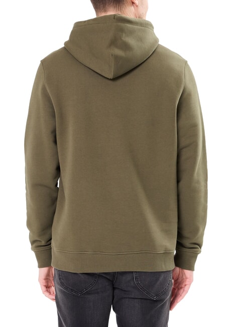 TH JEANS Sudadera con capucha y parche de bandera verde fatiga - Sudaderas