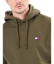 TOMMY HILFIGER TH JEANS Sudadera con capucha y parche de bandera verde fatiga - Sudaderas - 3