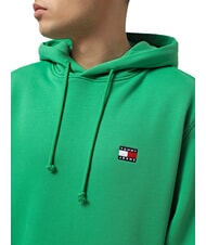 TOMMY HILFIGER TH JEANS Sudadera con capucha y parche de bandera verde costero - Sudaderas - 3